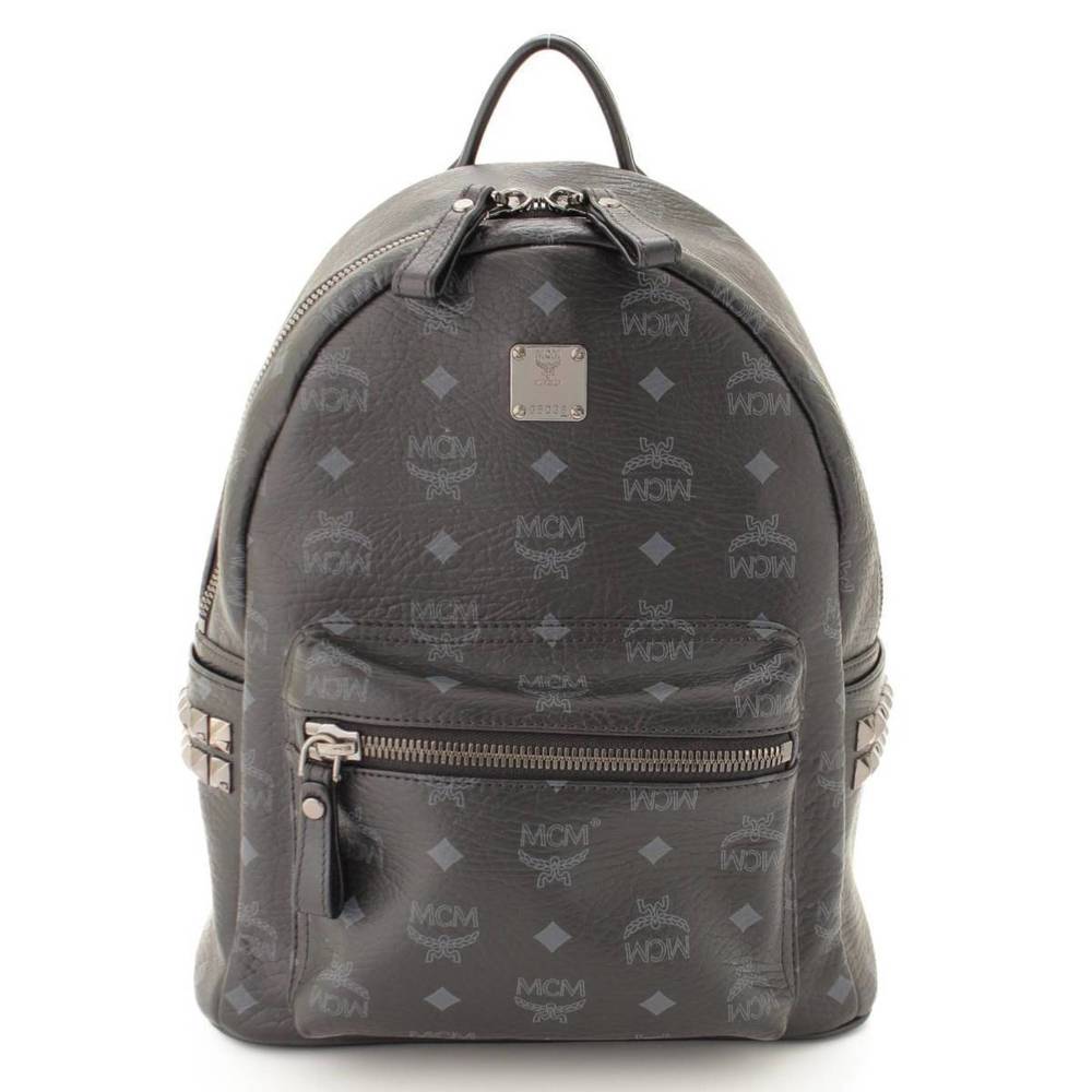 Mcm Backpack Logogram Rucksack Studded Black - image 1